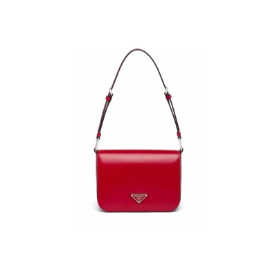 PRADA BRUSHED LEATHER SHOULDER BAG 1BD308 (21*15*6cm)